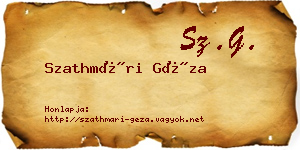 Szathmári Géza névjegykártya
