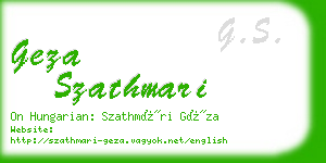 geza szathmari business card